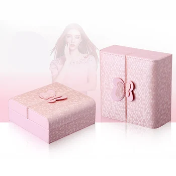 

Butterfly Leather Jewelry Box Organizer Display Storage Mini Travel Case with Magnetic Closure New HJL2019