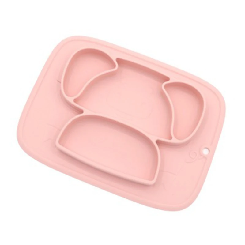 

Feeding dish children tableware food silicone plate bowl learning dishes with suction baby dinnerware set easy to clear tray