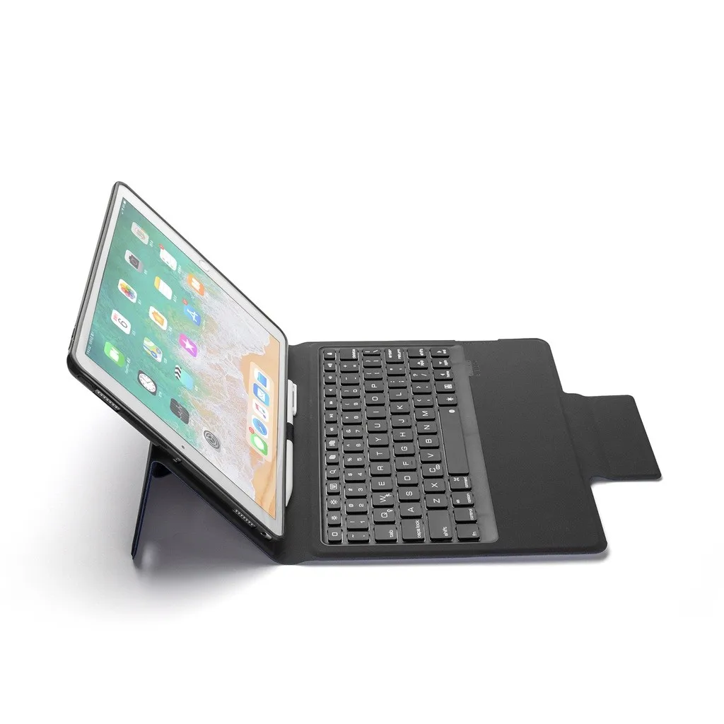 20% Bluetooth клавиатура чехол Чехол с карандашом держатель для iPad pro/Air 10,5 дюймов 7-Цвет Подсветка Bluetooth клавиатура чехол