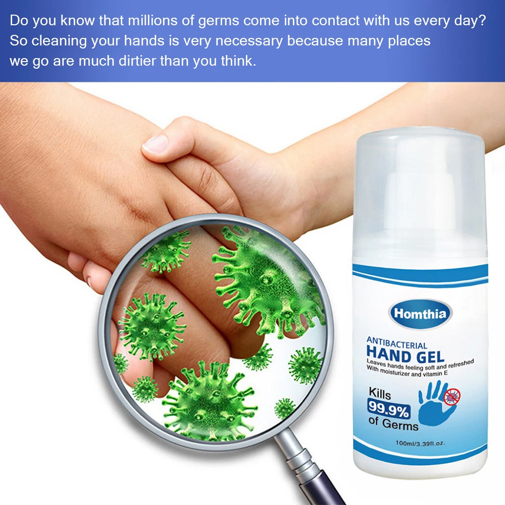100ml Quick-drying Hand Sanitizer Gel Disposable Disinfection Gel Non-Washing Hand Cleaning Gel Portbale Wash-free Hand Wash Gel 100ml Quick-drying Hand Sanitizer Gel Disposable Disinfection Gel Non-Washing Hand Cleaning Gel Portbale Wash-free Hand Wash Gel