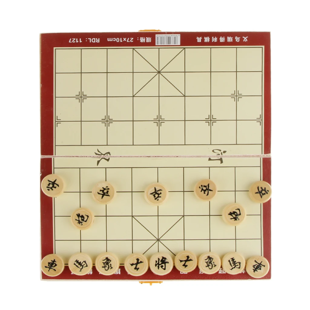 High-grade Natural Wood Chinese Chess Set Solid Wood Foldable ChessBoard New