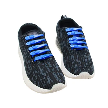 

14pcs/pack Outdoor Sports Sneaker Accessories Shoelaces Plastic Double Hole Elastic No Tie Shoestring For Adult Children