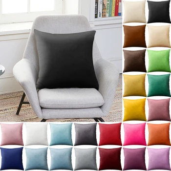 

Pillow Cover Cushion Velvet Cushion Cover With Zipper For Living Room Sofa 45*45 Kussenhoes Home Decorative Housse De Coussin