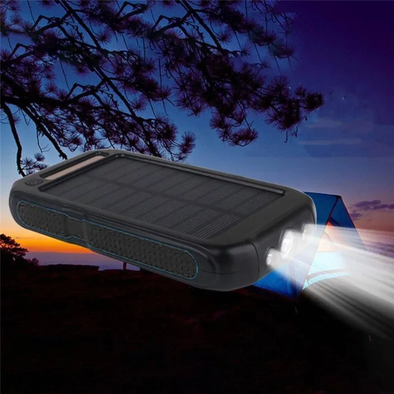 80000mAh Hot Solar Power Bank Waterproof External Battery Portable Outdoor Travel Mobile Phone Charger for Xiaomi Samsung iPhone
