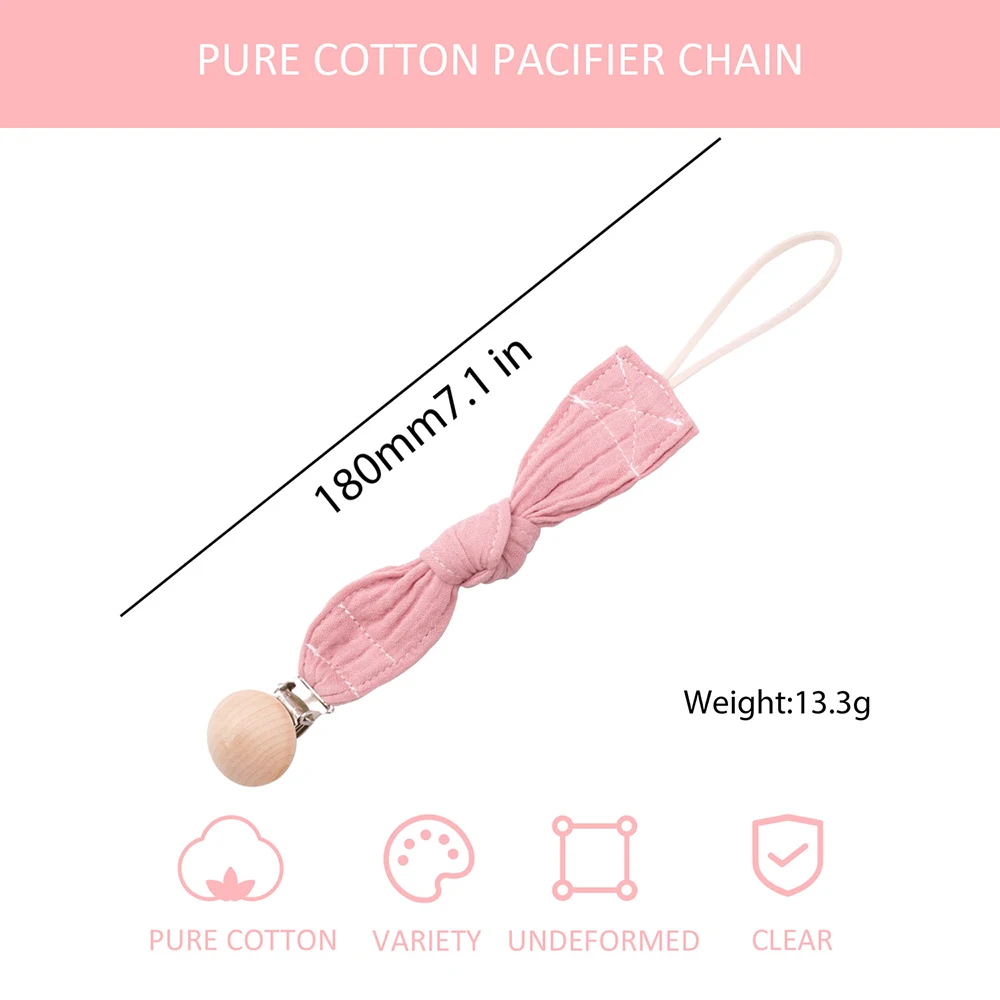 

1PC Cotton Baby Pacifier Clip Chain Plush Animal Toys Wave Point Country Pacifier Holder Dummy Clips Handmade Baby Gift Chain