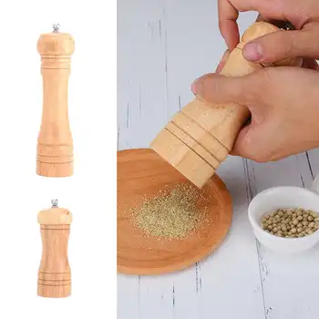 

Classical Wood Pepper Spice Mill Grinder Handheld Seasoning Mills Grinder Ceramic Grinding Core BBQ Tools Set