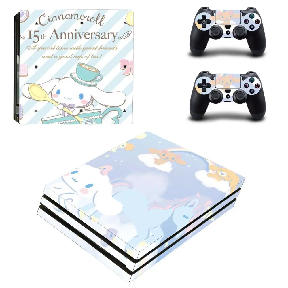 Cinnamoroll лаурель собака PS4 Pro кожи наклейка для sony playstation 4 консоли и 2 контроллера PS4 Pro кожи Стикеры винил - Цвет: YSP4P-3837