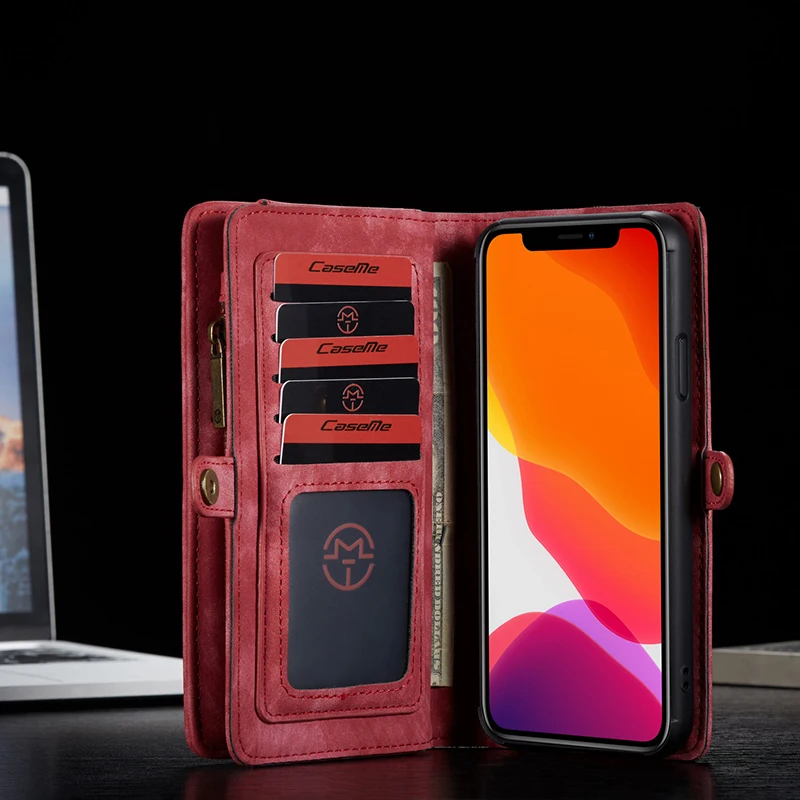 Роскошный кожаный чехол для iPhone 11 Pro Max, флип-чехол, чехол-кошелек, магнитный деловой чехол для телефона для iPhone X, XR, XS Max