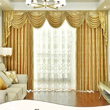 

Custom European Style Shade Curtains for Living Room Dining Room Bedroom Blackout Heat Insulation Balcony Curtains