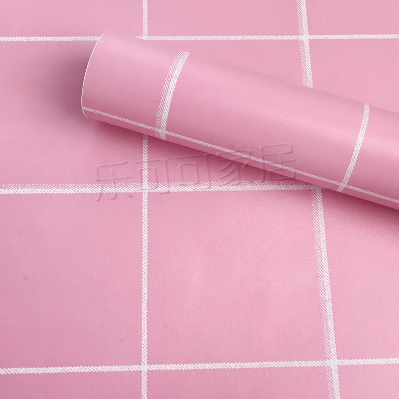 

10 meters room renovation supplies net red girl heart dormitory bedroom layout bedroom warm wallpaperCheckered wall paper