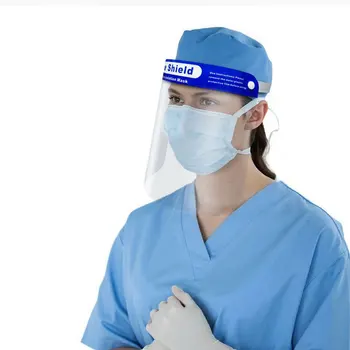 

Full Face Shield Dust Proof Eyes Nose Face Protection Screen Anti-fog PET Head Wear Shield