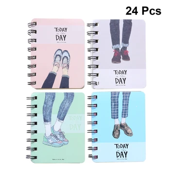 

24pcs Spiral Mini Notebook Portable Notebook Diary Book Travel Journal Planner Stationery