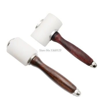 

Leather Carving Hammer DIY Craft Punch Cutting Nylon Hammer Tool with Wood Handle Leathercraft Engraving Drilling Dropship