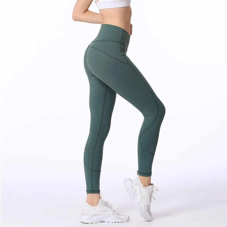 

2018 Cross Border New Style Fitness Yoga Pants Women's High-waisted Belly Holding Fitness Athletic Pants Running Fitness Legging