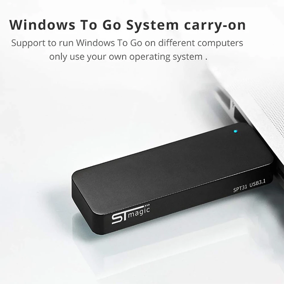  Stmagic SPT31 Metal SSD USB unidad Flash USB 31 Pendrive externa de disco de estado sólido de 128GB