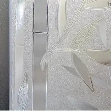 Новые 3D тисненые бамбуковые деревянные статические наклейки, наклейки на окна, для гостиной, офиса, ванной комнаты, непрозрачная стеклянная пленка на окно