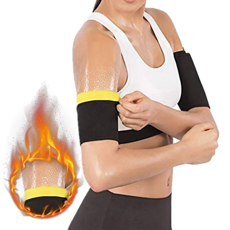 Women Slimming Arm Sleeves Sweat Sauna Running Arm Warmers Sport Sleeve Pad Pocket Neoprene Protective Band slimming trimmer