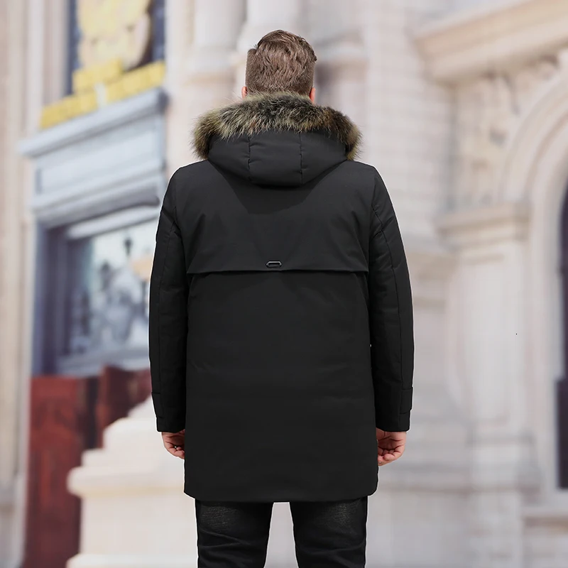 Plus 10XL 8XL 6XL new winter men's down jacket high quality detachable hat male's jackets thick warm fur collar clothing