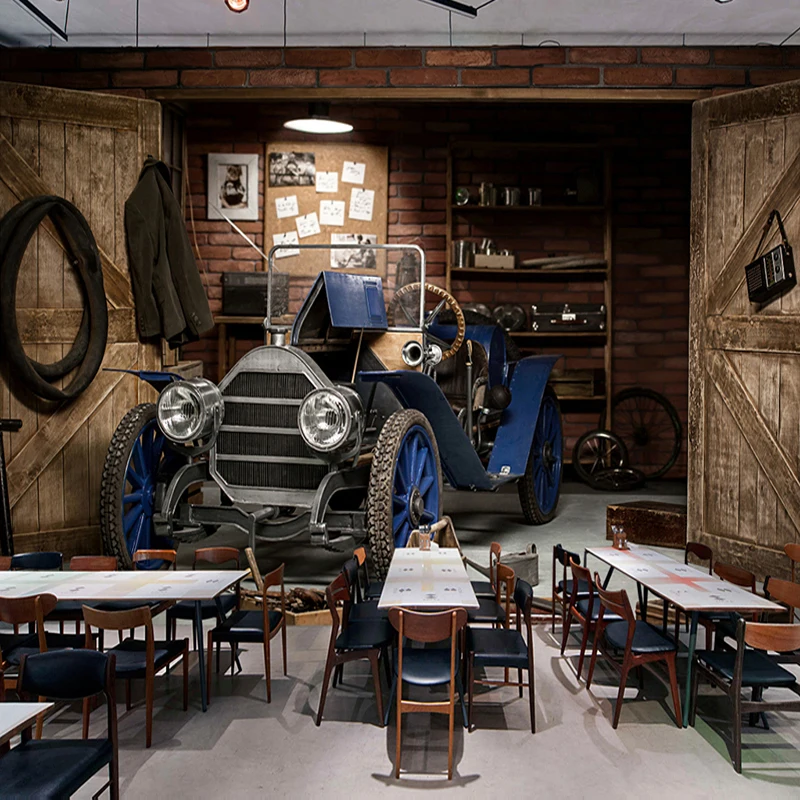 Custom-Photo-Wallpaper-3D-Car-Retro-Nostalgic-Style-Restaurant-Cafe-Milk-Tea-Shop-Background-Wall-Decor