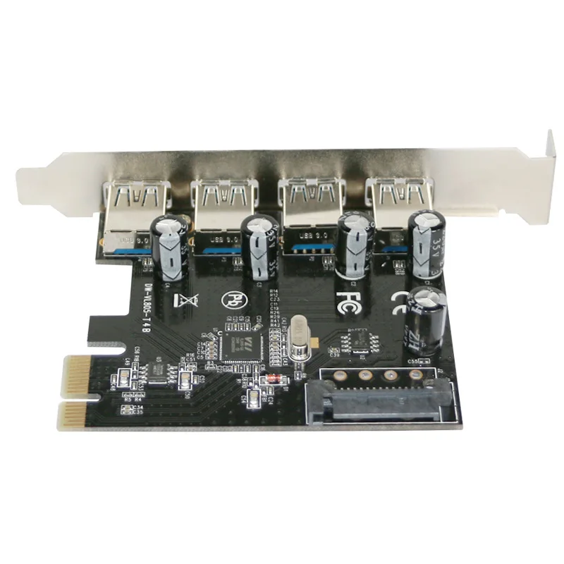4 Порты USB 3,0 PCI-E супер Скорость карта с разъемом PCI Express хост контроллер-концентратор адаптер с 15-pin SATA Мощность разъем