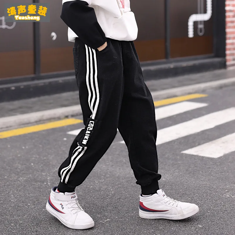 

BOY'S Denim Trousers Spring And Autumn 2019 New Style Fat Boy Plus-sized Children Pants with Velvet Child Big Boy Korean-style F