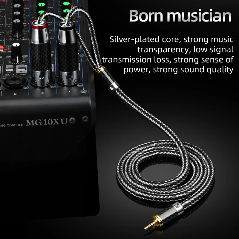 Cabo de Equilíbrio Hifi 2.5 mm Trrs para 2xlr Cabo Banhado a Silvr de Occ 2.5 para Astell & Kern Ak100ii Ak120ii Ak240 Ak380 Ak320 de Alta Qualidade - Image 5