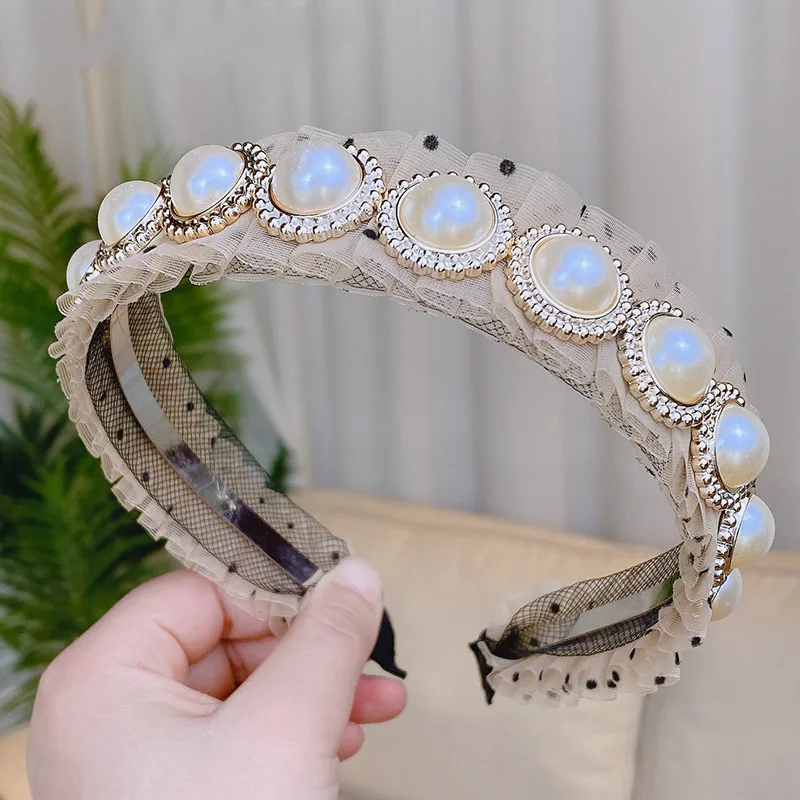 

Net Red New Hair Accessories Simple Polka Dot Net Yarn Headdress Adult Fashion Beautiful Girl Customization Can Be Wholesale