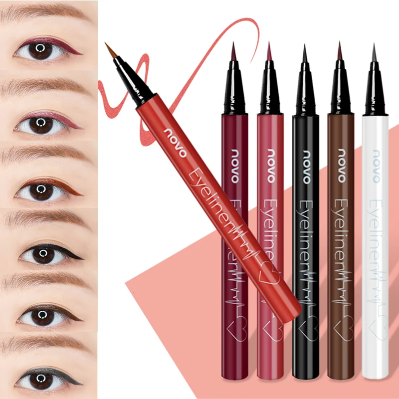 NOVO Cosmetics 6 Color Liquid Eyeliner Pencil Eye Makeup Long Lasting Waterproof Colorful Eye Liner Pen NOVO Cosmetics 6 Color Liquid Eyeliner Pencil Eye Makeup Long Lasting Waterproof Colorful Eye Liner Pen