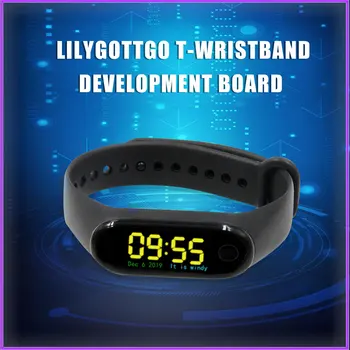 

LILYGO® TTGO T-Wristband DIY Programmable Smart Bracelet ESP32-PICO-D4 Main Chip 0.96 Inch IPS Screen Silicone Bracelet Strap