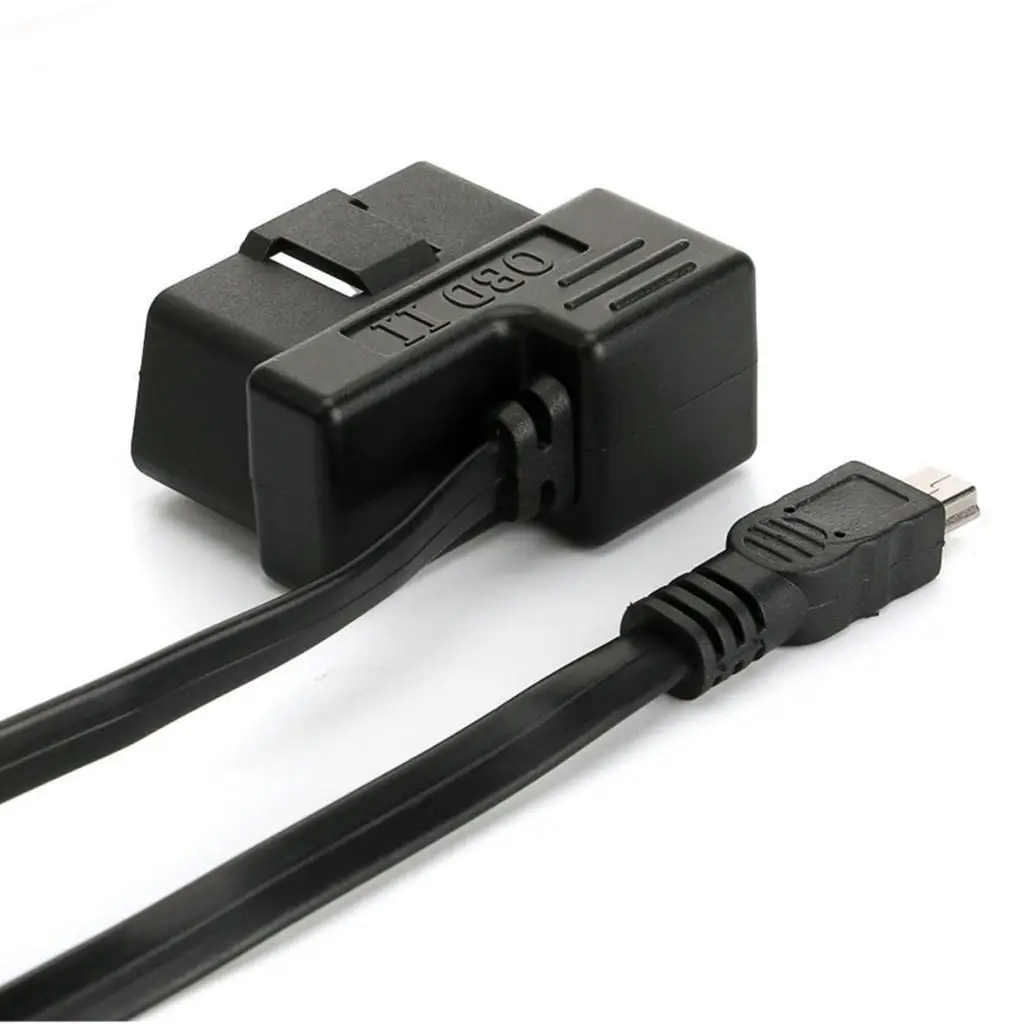 OBD II 2 Cable Diagnostic Extension Adaptor To Mini USB Cable 180cm