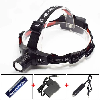 

Zoomable LED Headlamp 2 Modes Rechargeable Frontal Head Lamp Hunting Fishing Running Headlight Power by 18650 Battery