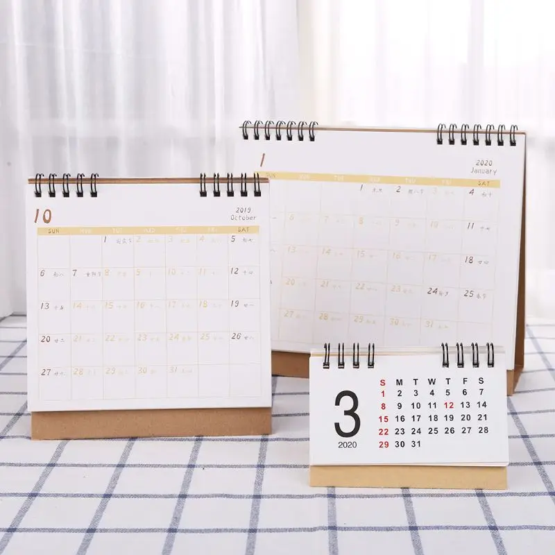 Простой Настольный стоящий бумажный двойной катушкой календарь Памятка ежедневное расписание стол планировщик Годовая программа стол органайзер