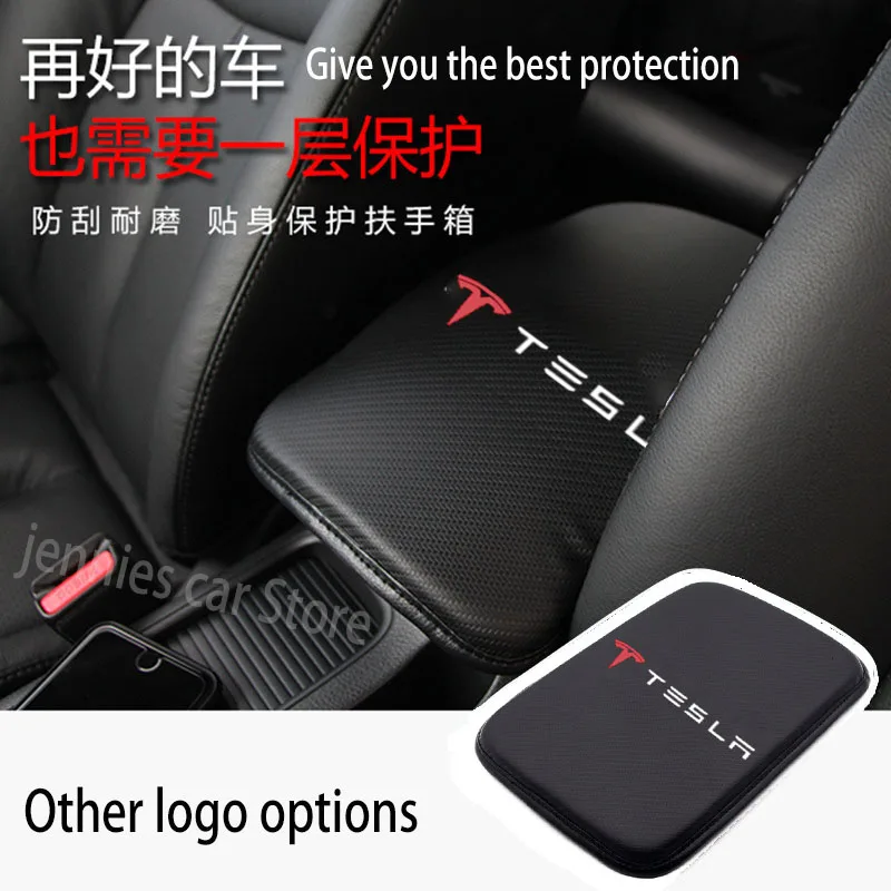 

For Tesla model 3 Y Model S Model X Car Central Armrest Pad Auto Arm Rest Mat Seat Pad Storage Box Mat interior Accessories