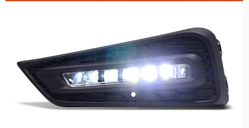 Дизайн светодиодный DRL для Honda City дневные ходовые огни Противотуманные фары крышка с желтым сигналом поворота автомобиля Стайлинг
