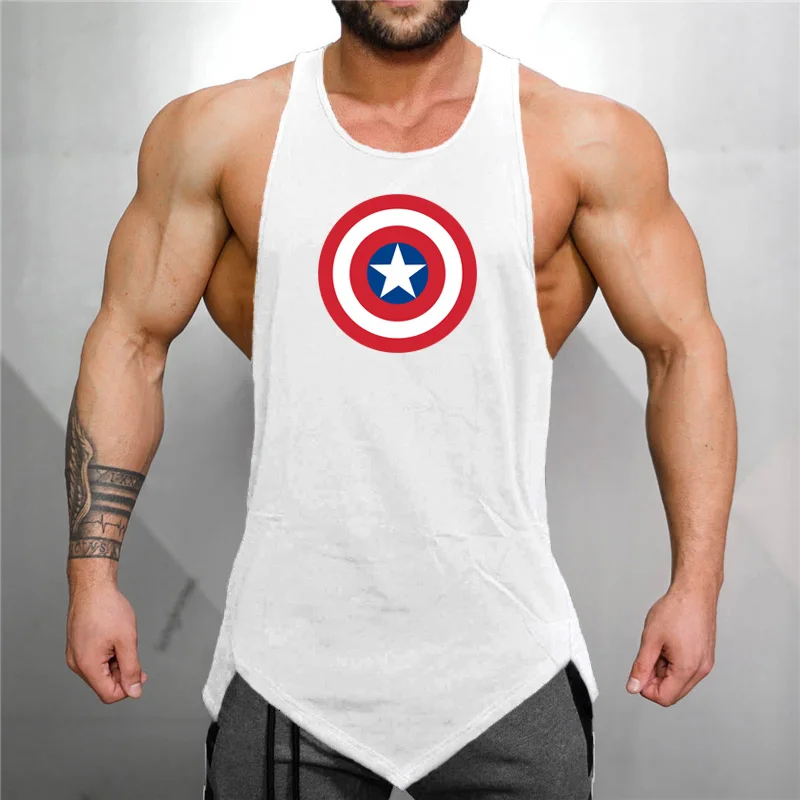 Брендовая майка для мужчин, Спортзалы, Бодибилдинг Singlet без рукавов, мужские майки, рубашка для фитнеса, одежда из хлопка, дышащая майка для мускулистых мужчин