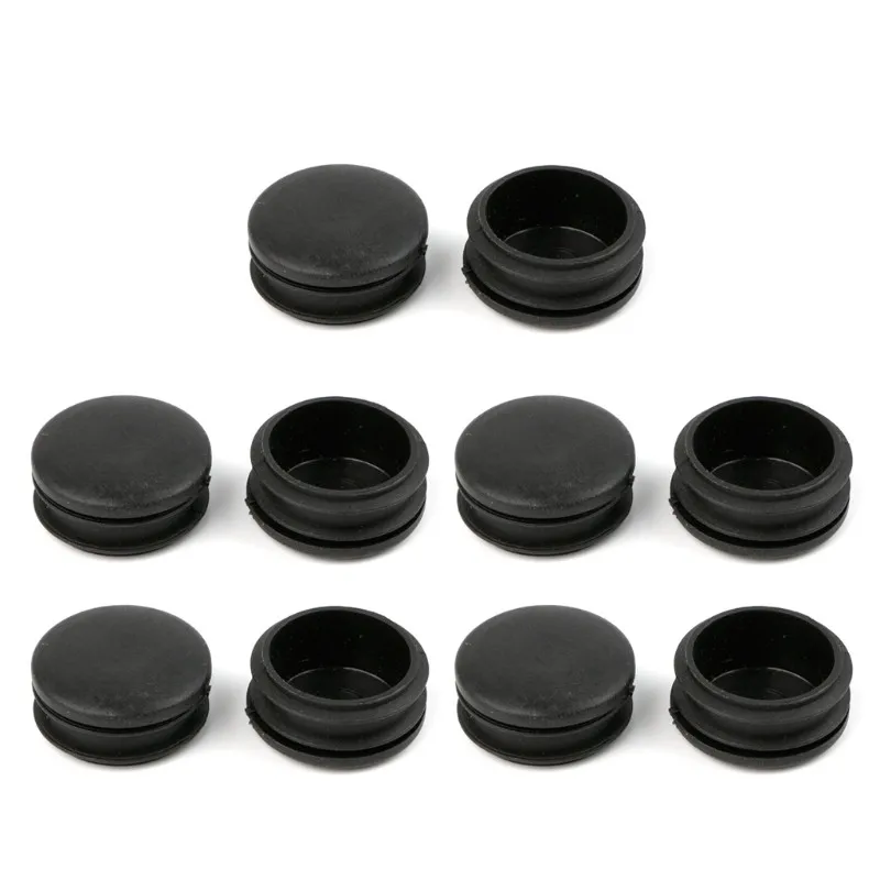 35mm 10 шт черные пластиковые ножки для мебели заглушка для круглой трубы C63E - Цвет: 35mm