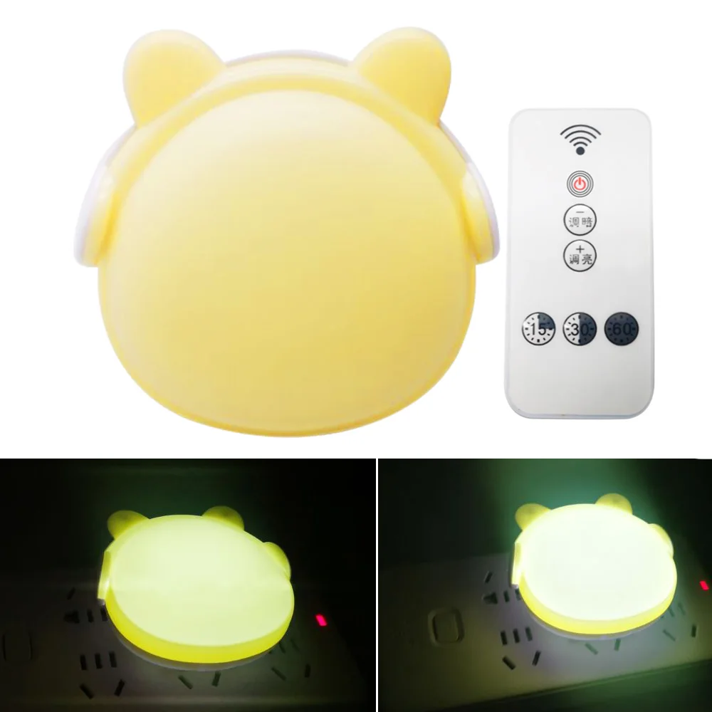 

LED Night Lights EU/US Plug Wall Socket Light Home White/Yellow/Pink Cartoon Cute AC 220V Decoration Bedside Lamp Baby Bedroom