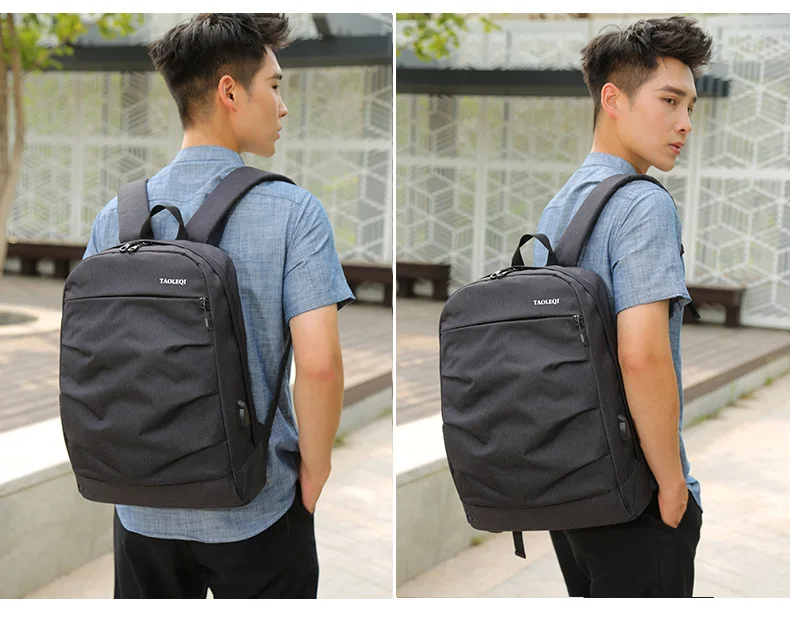 Новая модная сумка для отдыха, сумка для компьютера, большая емкость, Мужская школьная сумка для школьников, сумка на плечо, рюкзак с usb-портом