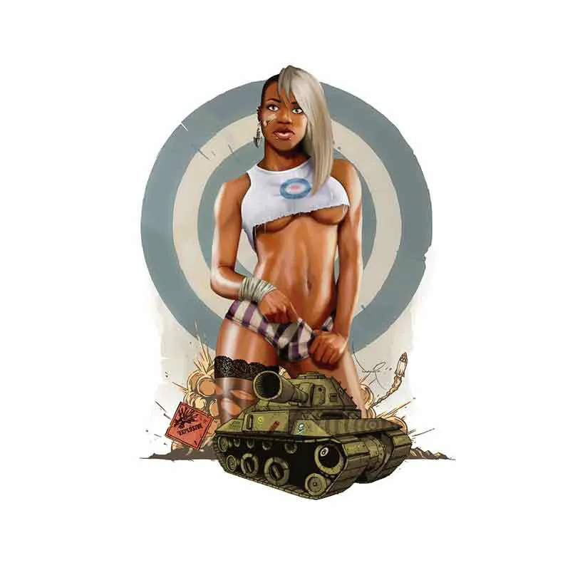 Забавная жесткая Военная наклейка в стиле девушки на мотоцикл автомобиль | Наклейки на автомобиль -1005003005065924