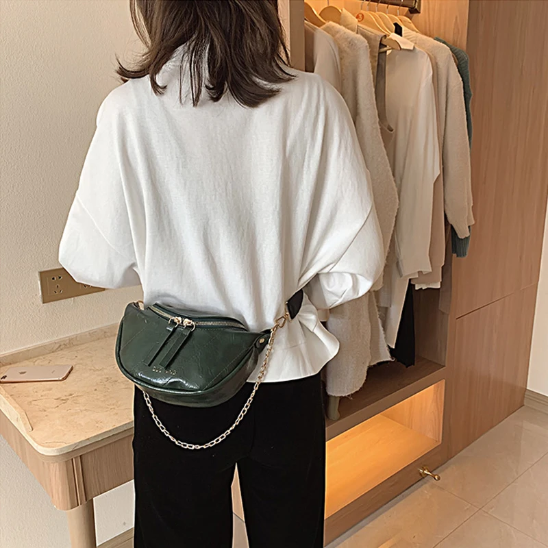 Yogodlns Fashion Quality PU Leather Crossbody Bags For Women Chain Small Shoulder Messenger Bag Lady Travel Handbags