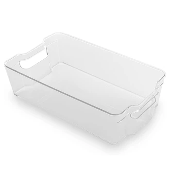 

30X15.5X8.5cm Acrylic Transparent Refrigerator Mask Storage Box Desktop Bathroom Shelf