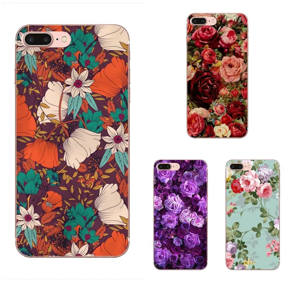 Silicone Case Cover For Huawei Mate 9 10 20 P P8 P9 P10 P20 P30 P40 Lite Pro Smart 2017 Flowers Ring Grip Peony Rose Classic | Мобильные