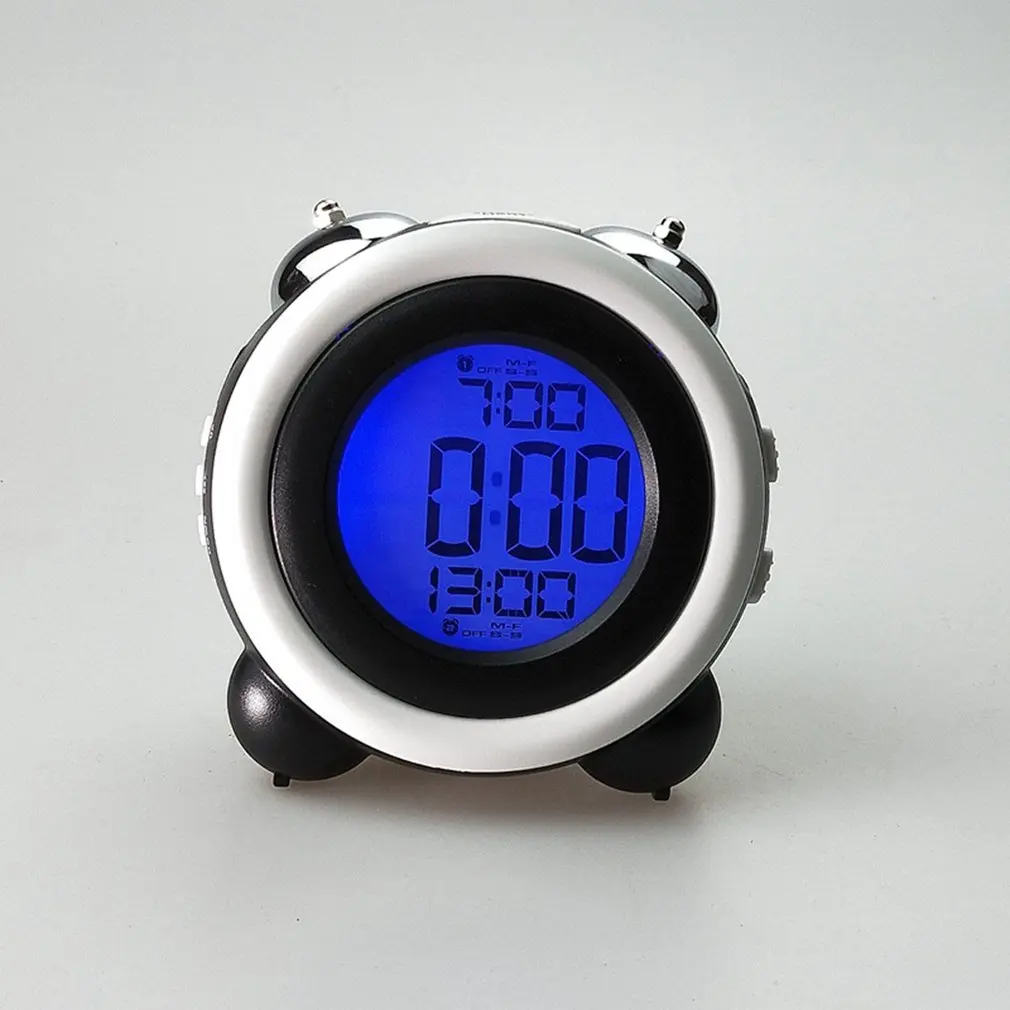 

Alarm Clock Loud Light Bell Double Alarm Snooze Function LED Backlight Digital Battery Tabletop Clock