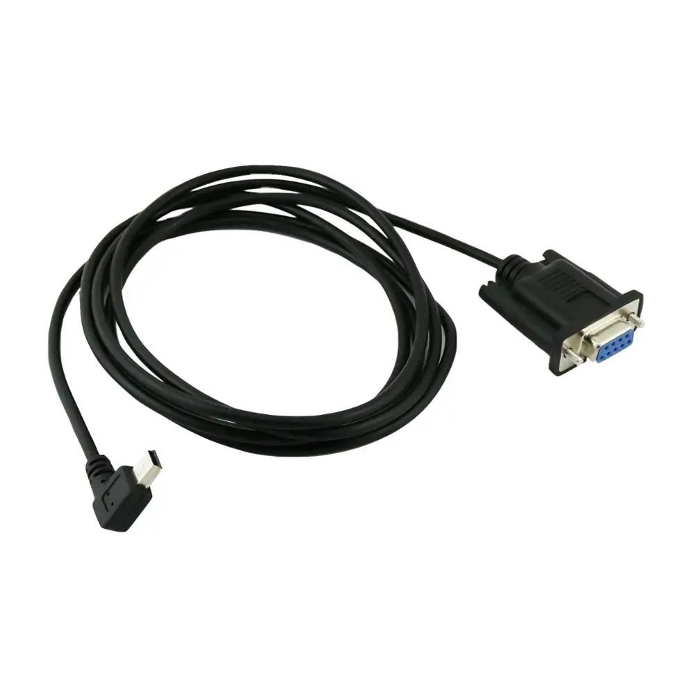 1х DB9 Женский панельный разъем к Мини USB 5pin мужской 90 градусов прямоугольный Соединительный кабель Шнур 1,8 м