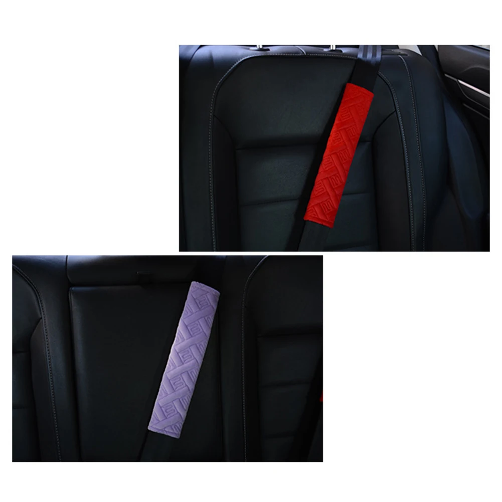 Car Seat Belt Shoulders Pads Covers Goods Cushion Warm Short Plush Safety Shoulder Protection Auto Interior Accessories 4 Season