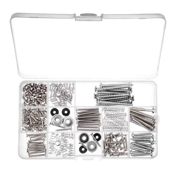 

Electric Guitar Screw Kit (9 Types) with Springs for Electric Guitar Bridge,Pickup,Pickguard,Tuner,Switch,Neck Plate,Guitar Stra