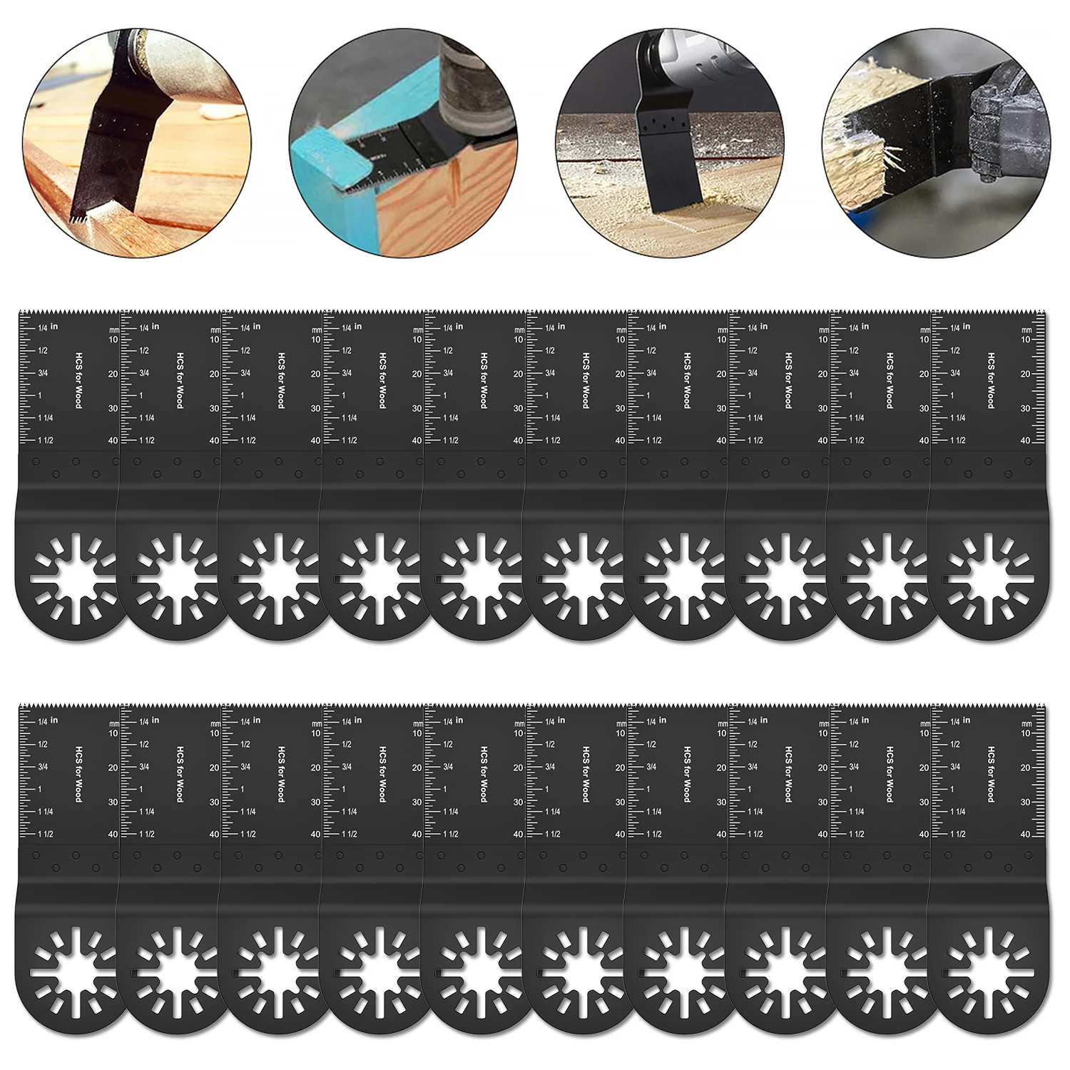 20pcs Oscillating Saw Blade Multi Tool Blades For MKT Multitool Tool Cutter Set
