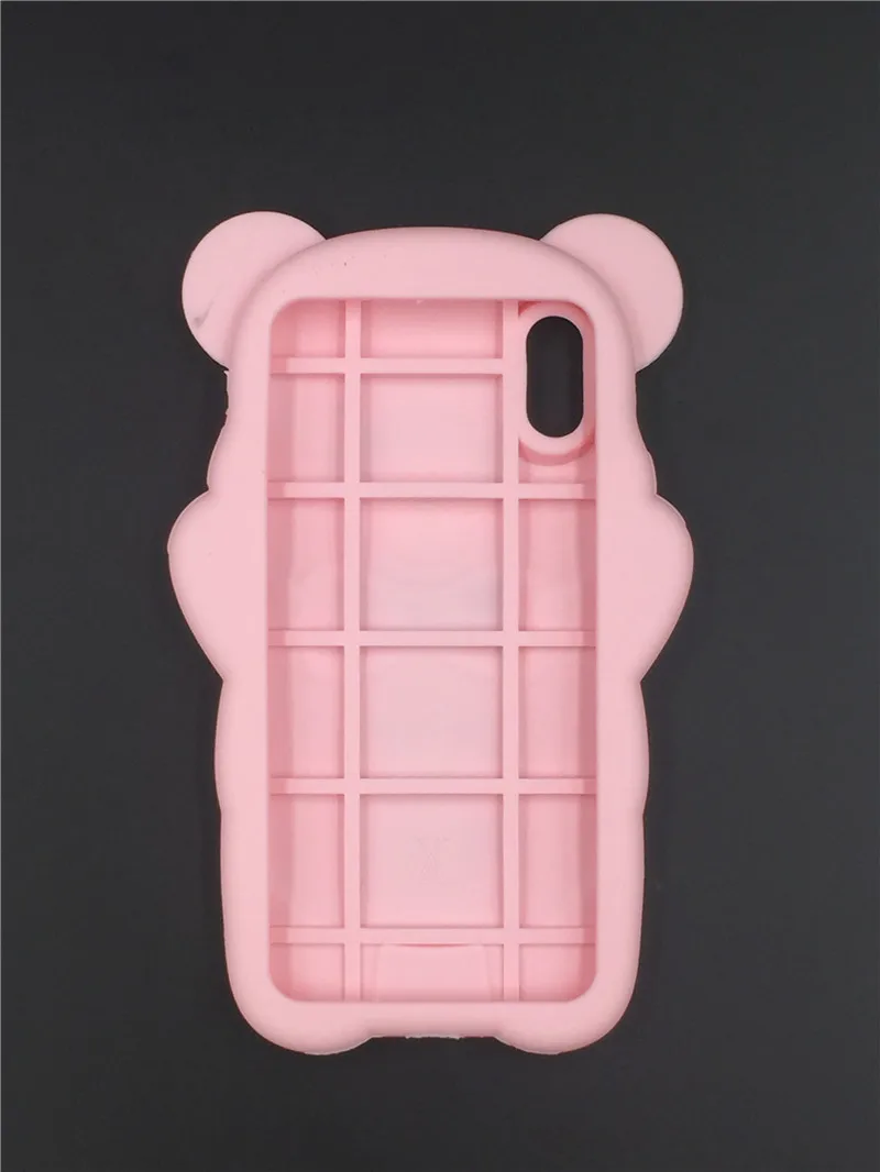 Для iphone X Xs 11 Pro Max XR 3D мультфильм Kawaii галстук-бабочка медведь, Мягкий силикон чехол Чехол для iphone 6 6s Plus 7 8 Plus 5 5S SE чехол
