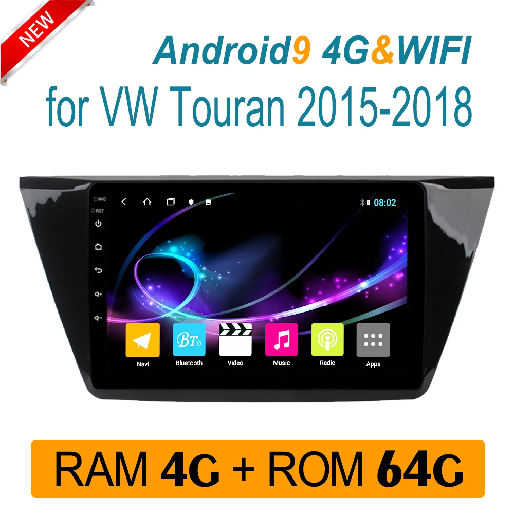 Автомобильный DVD проигрыватель для VW Touran 2015 2018 4G и Wi Fi Авторадио мультимедийная