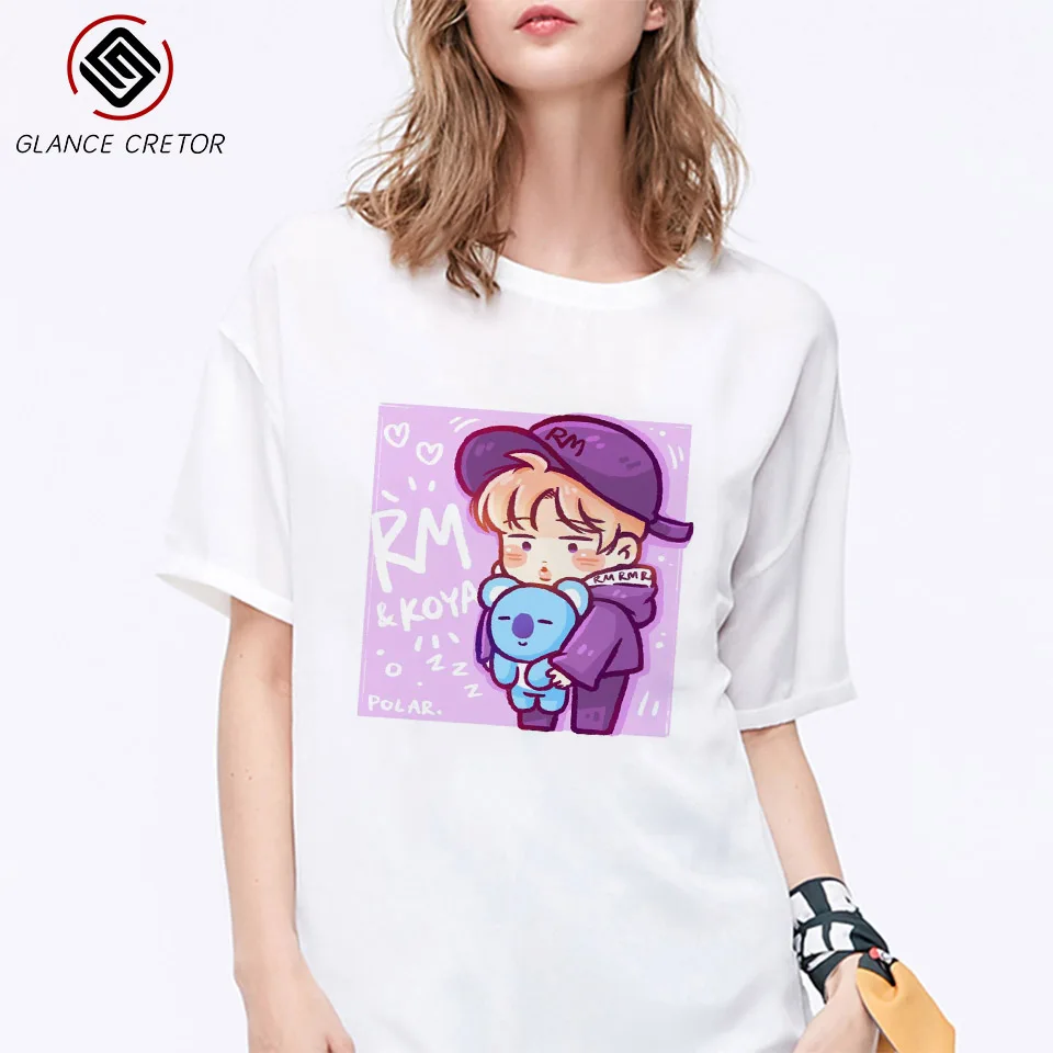 Милая уличная футболка JIMIN V JUNGKOOK топ мужские корейские футболки Летние